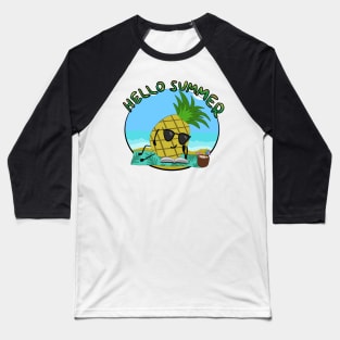 Pineapple At Sea Baseball T-Shirt